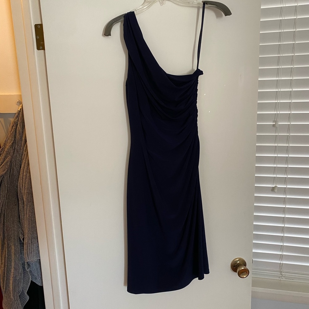 Navy Blue One shoulder Ralph Lauren dress